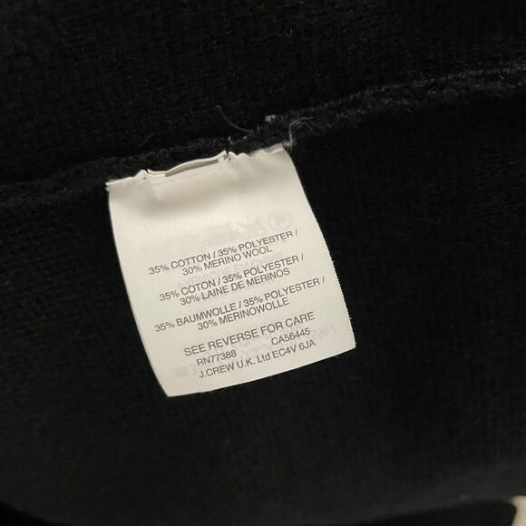 J Crew Womens Plus Size 3X Black Sophie Open Front Sweater Blazer Patch Pockets - Picture 3 of 4